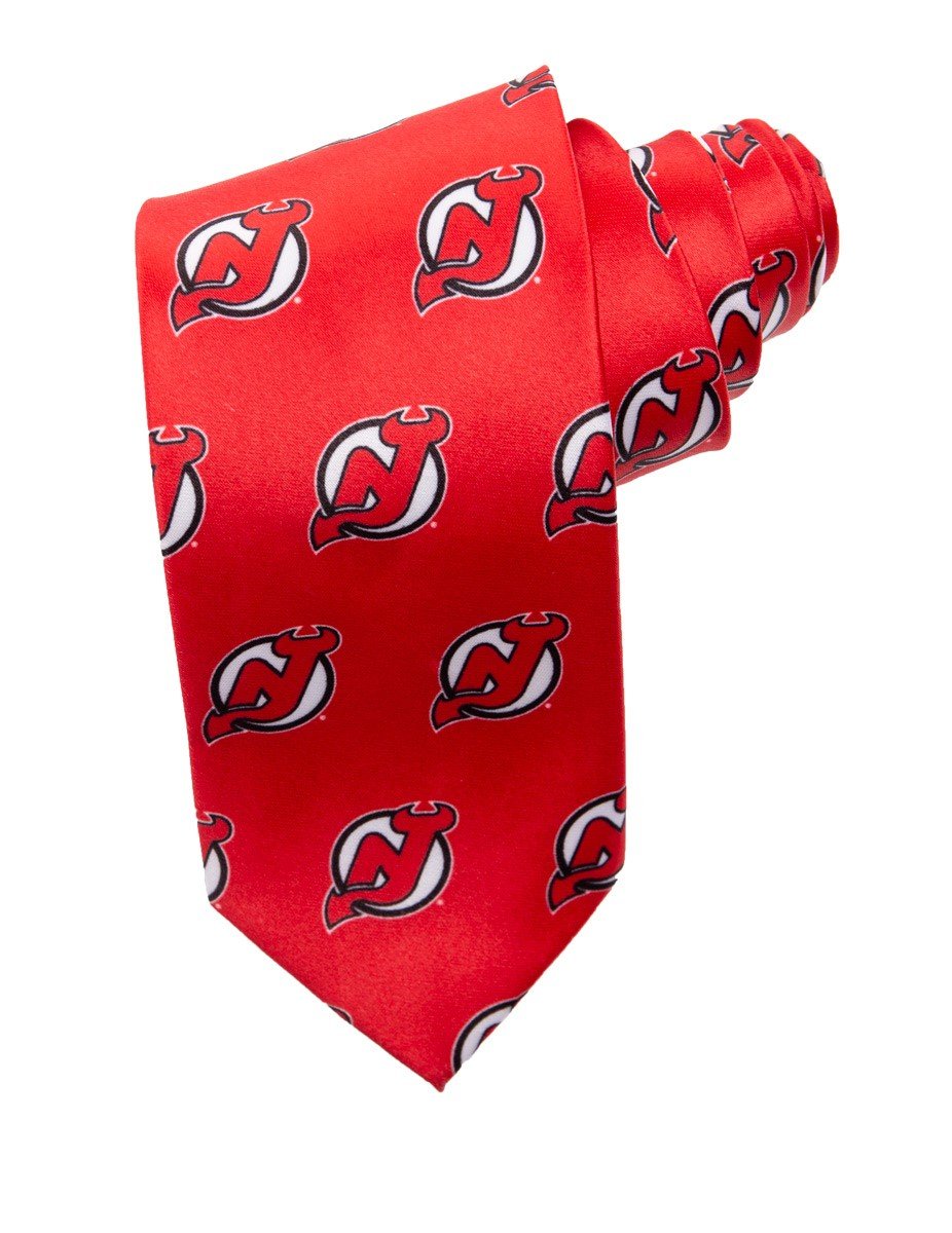 New Jersey Devils Classic Logo Necktie in Red