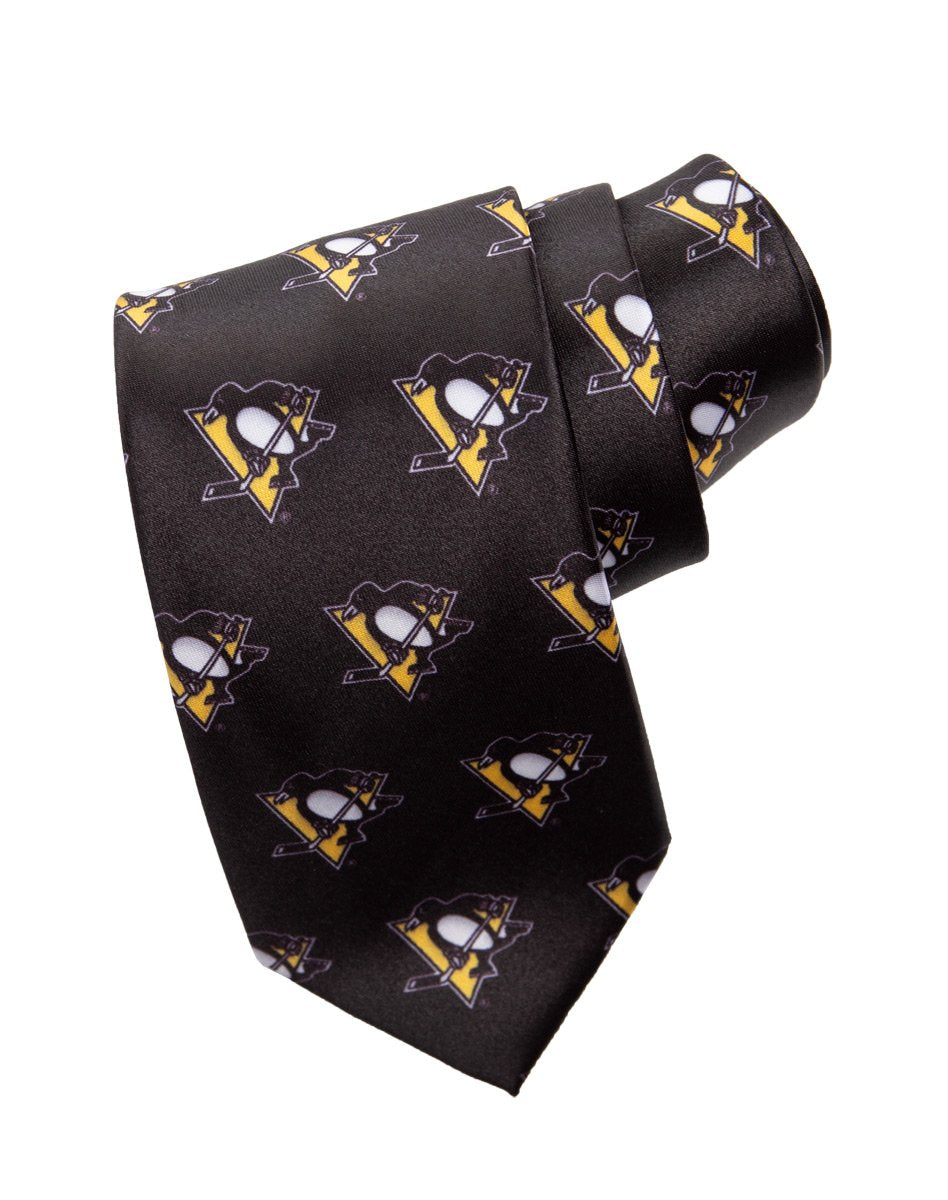 Pittsburgh Penguins Classic Logo Necktie in Black