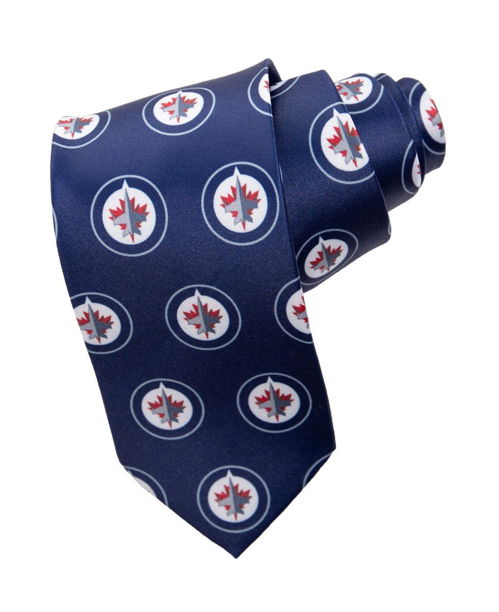 Winnipeg Jets Classic Logo Necktie in Blue