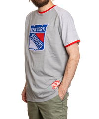 Load image into Gallery viewer, New York Rangers Reverse French Terry Striped Men&#39;s T-Shirt

