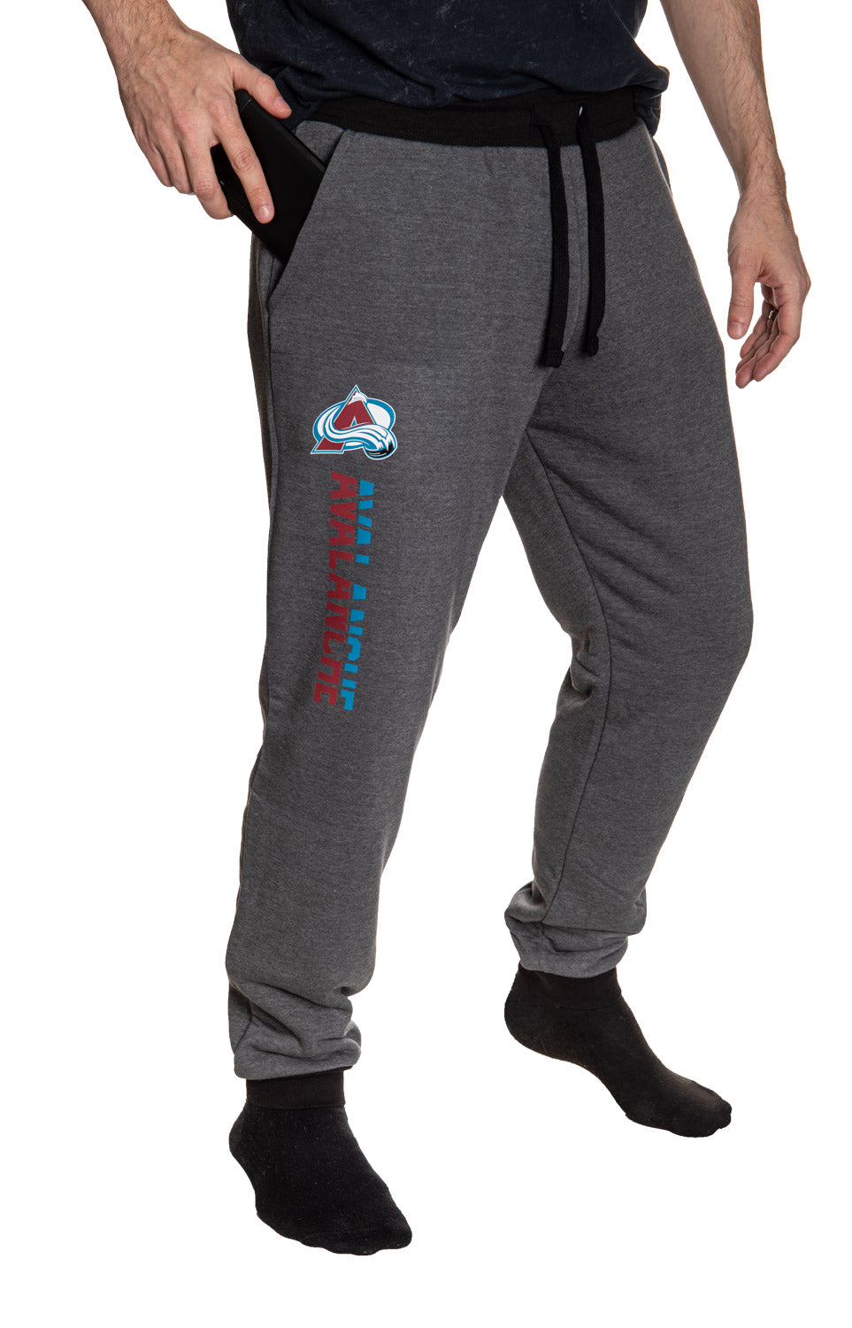 Colorado Avalanche NHL Unisex Sherpa Lined Warm Sweatpants with Pockets