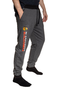 Load image into Gallery viewer, Chicago Blackhawks NHL Unisex Sherpa Lined Warm Sweatpants with Pockets
