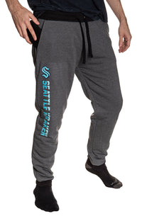 Load image into Gallery viewer, Seattle Kraken NHL Unisex Sherpa Lined Warm Sweatpants with Pockets
