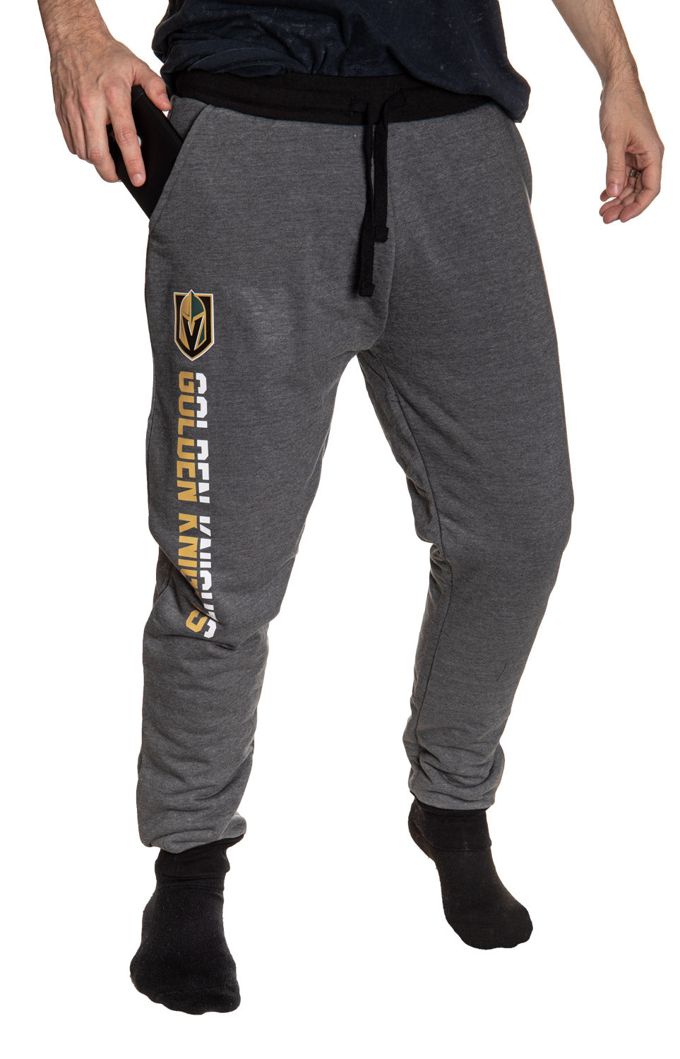 Vegas Golden Knights NHL Unisex Sherpa Lined Warm Sweatpants with Pockets