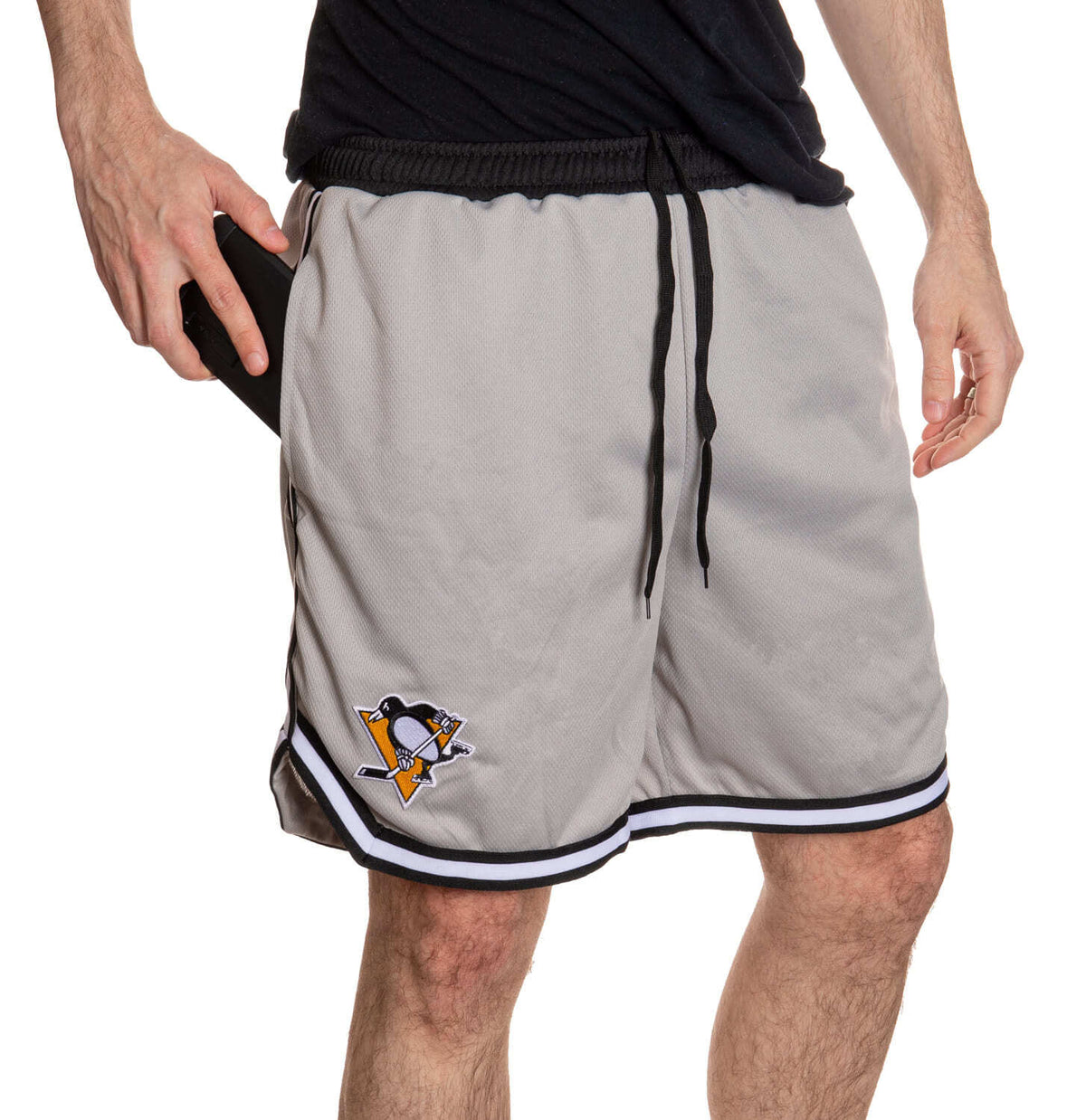 Pittsburgh Penguins Men's 2 Tone Air Mesh Shorts Lined with Pockets