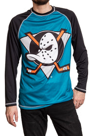 Load image into Gallery viewer, Anaheim Ducks Mens Long Sleeve Performance Active Wear Rash Guard Shirt
