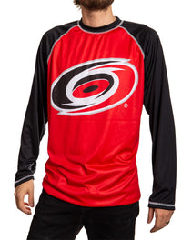 Load image into Gallery viewer, Carolina Hurricanes Mens Long Sleeve Performance Active Wear Rash Guard Shirt
