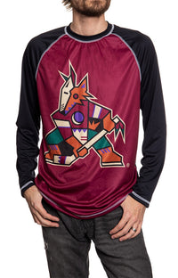 Load image into Gallery viewer, Arizona Coyotes Mens Long Sleeve Performance Active Wear Rash Guard Shirt
