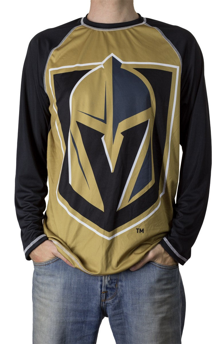 Vegas Golden Knights Long Sleeve Performance Active Wear Rash Guard Shirt