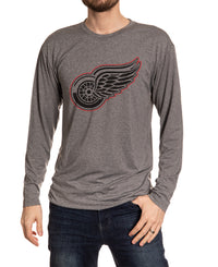 Load image into Gallery viewer, Detroit Red Wings Long Sleeve Blackout Shirt Front View
