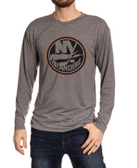 Load image into Gallery viewer, New York Islanders Long Sleeve Blackout Shirt Front View
