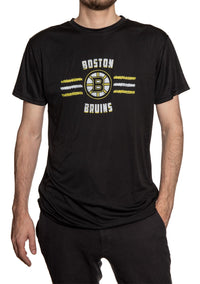 Load image into Gallery viewer, Boston Bruins Short Sleeve Performance Rashguard – Distressed Lines
