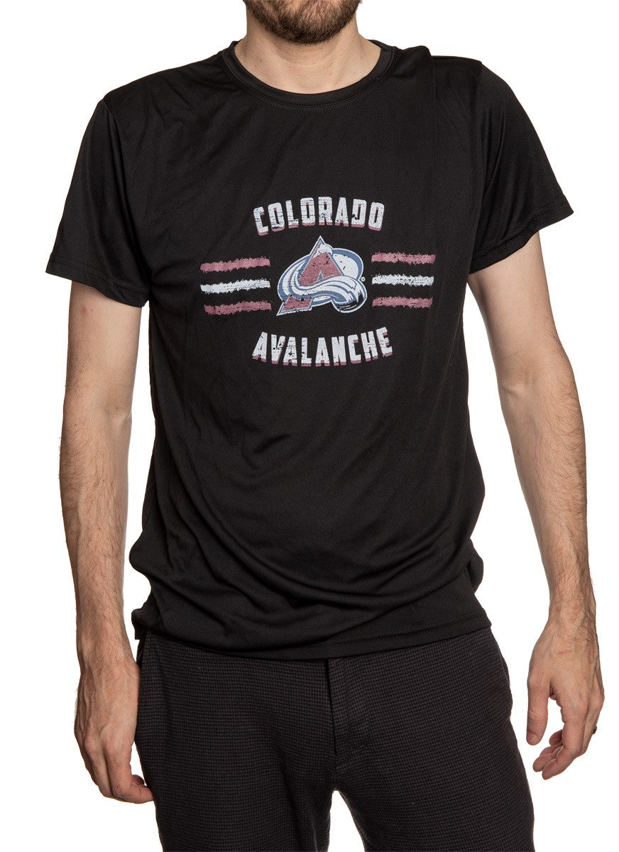 Colorado Avalanche Short Sleeve Performance Rashguard – Distressed Lines