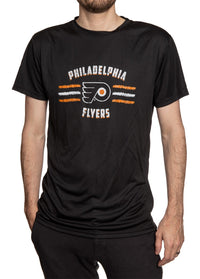 Load image into Gallery viewer, Philadelphia Flyers Short Sleeve Performance Rashguard – Distressed Lines
