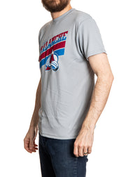 Load image into Gallery viewer, Colorado Avalanche &quot;Stripes&quot; Men&#39;s Short Sleeve Rash Guard Wicking T-Shirt
