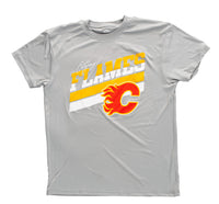 Load image into Gallery viewer, Calgary Flames Men&#39;s Short Sleeve &quot;Stripes&quot; Rash Guard Wicking T-Shirt
