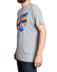 Load image into Gallery viewer, Edmonton Oilers &quot;Stripes&quot; Men&#39;s Short Sleeve Rash Guard Wicking T-Shirt
