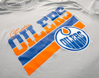 Load image into Gallery viewer, Edmonton Oilers &quot;Stripes&quot; Men&#39;s Short Sleeve Rash Guard Wicking T-Shirt
