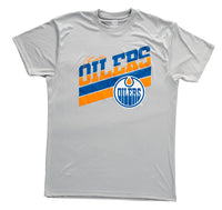 Load image into Gallery viewer, Edmonton Oilers &quot;Stripes&quot; Men&#39;s Short Sleeve Rash Guard Wicking T-Shirt

