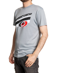 Load image into Gallery viewer, Carolina Hurricanes Men&#39;s Short Sleeve &quot;Stripes&quot; Rash Guard Wicking T-Shirt
