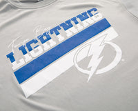 Load image into Gallery viewer, Tampa Bay Lightning Men&#39;s Short Sleeve &quot;Stripes&quot; Rash Guard Wicking T-Shirt
