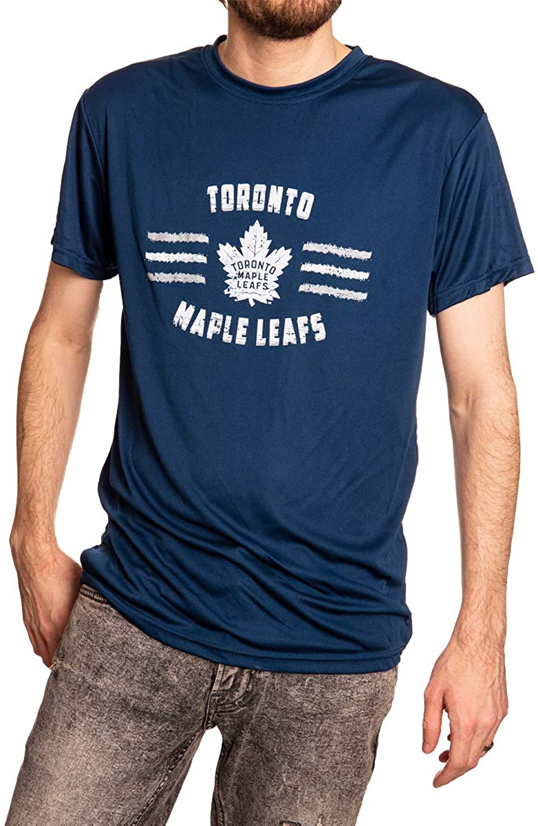 Toronto Maple Leafs Short Sleeve Performance Rashguard – Distressed Lines