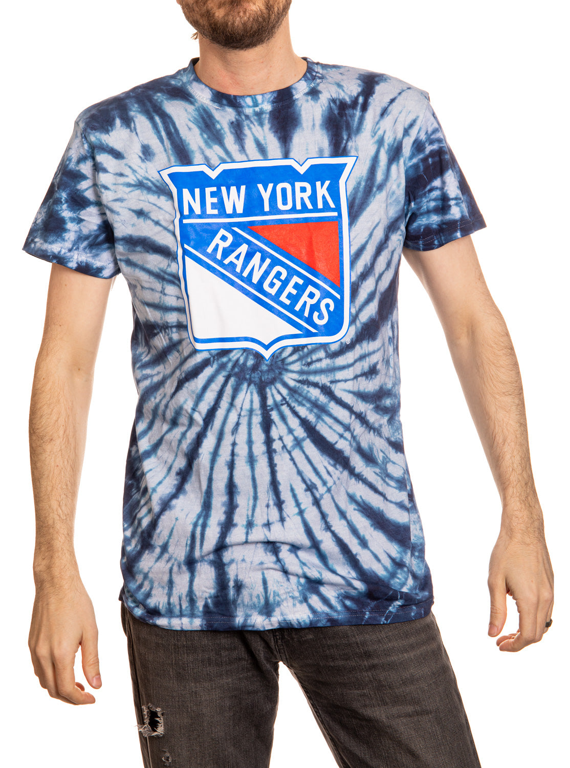 New York Rangers Spiral Tie Dye T-Shirt