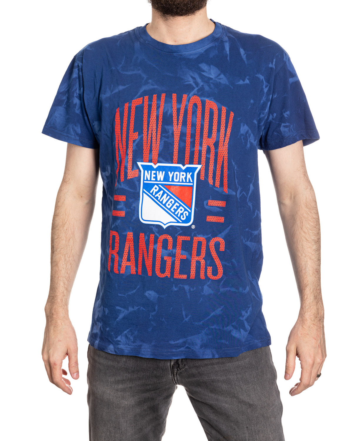 New York Rangers Crystal Tie Dye T-Shirt