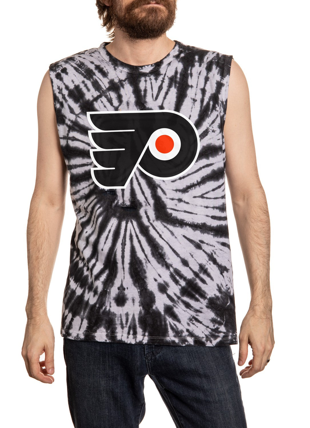 Philadelphia Flyers Spiral Tie Dye Sleeveless Shirt