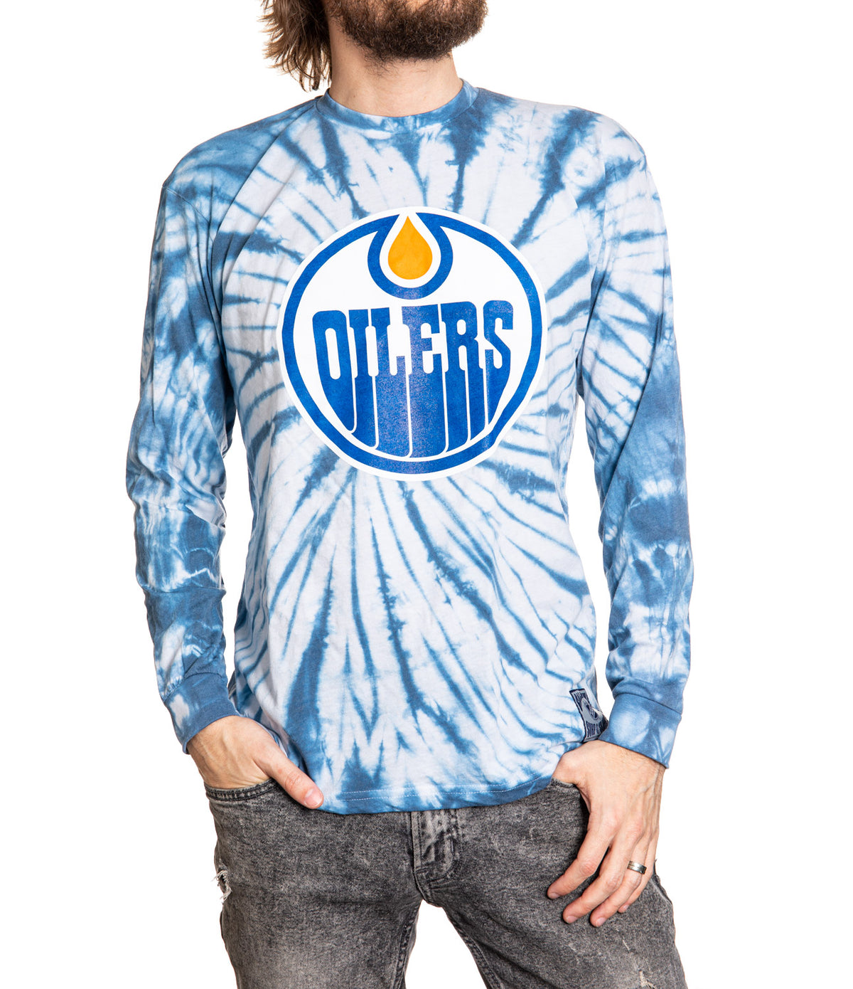 Edmonton Oilers Spiral Tie Dye Longsleeve Shirt