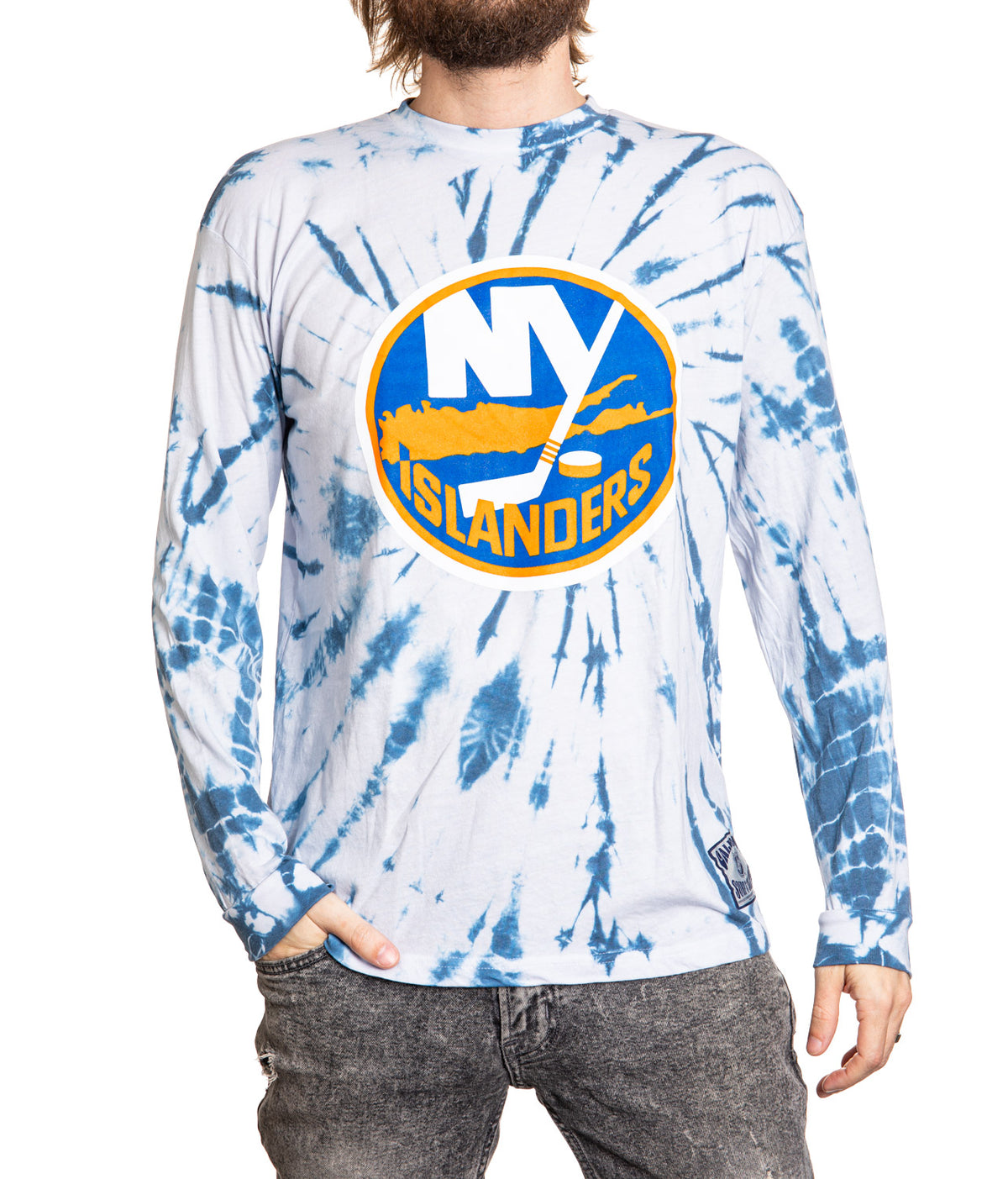 New York Islanders Spiral Tie Dye Longsleeve Shirt