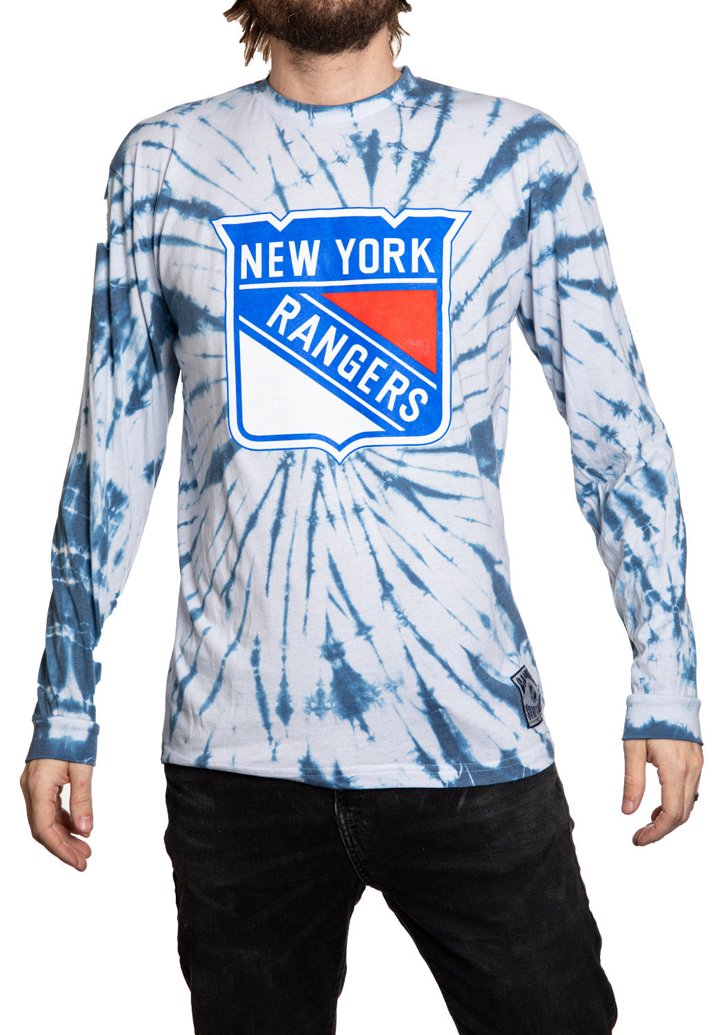 New York Rangers Spiral Tie Dye Longsleeve Shirt