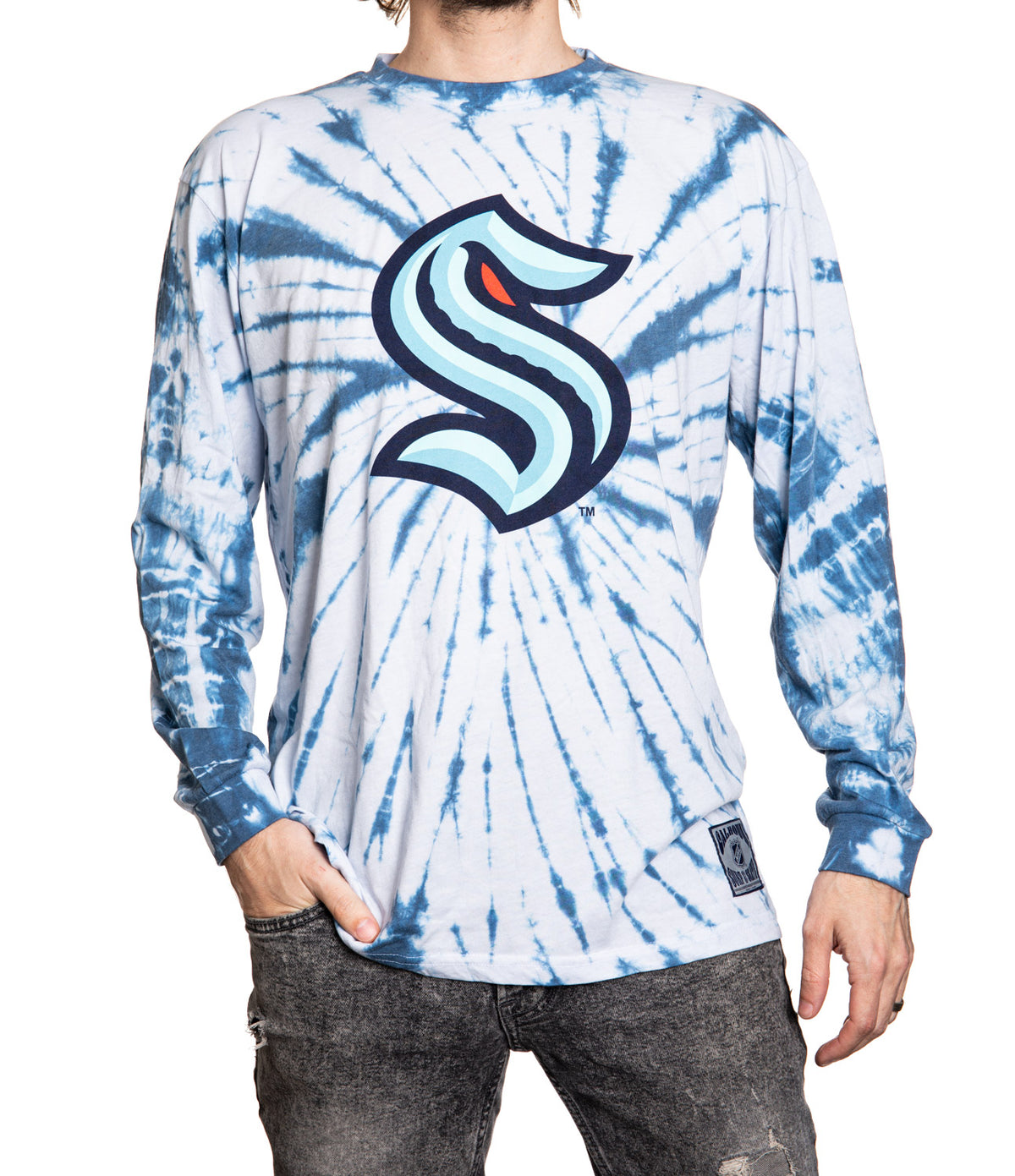 Seattle Kraken Spiral Tie Dye Longsleeve Shirt