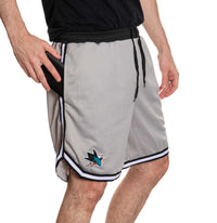 Load image into Gallery viewer, San Jose Sharks Men&#39;s 2 Tone Air Mesh Shorts Lined with Pockets
