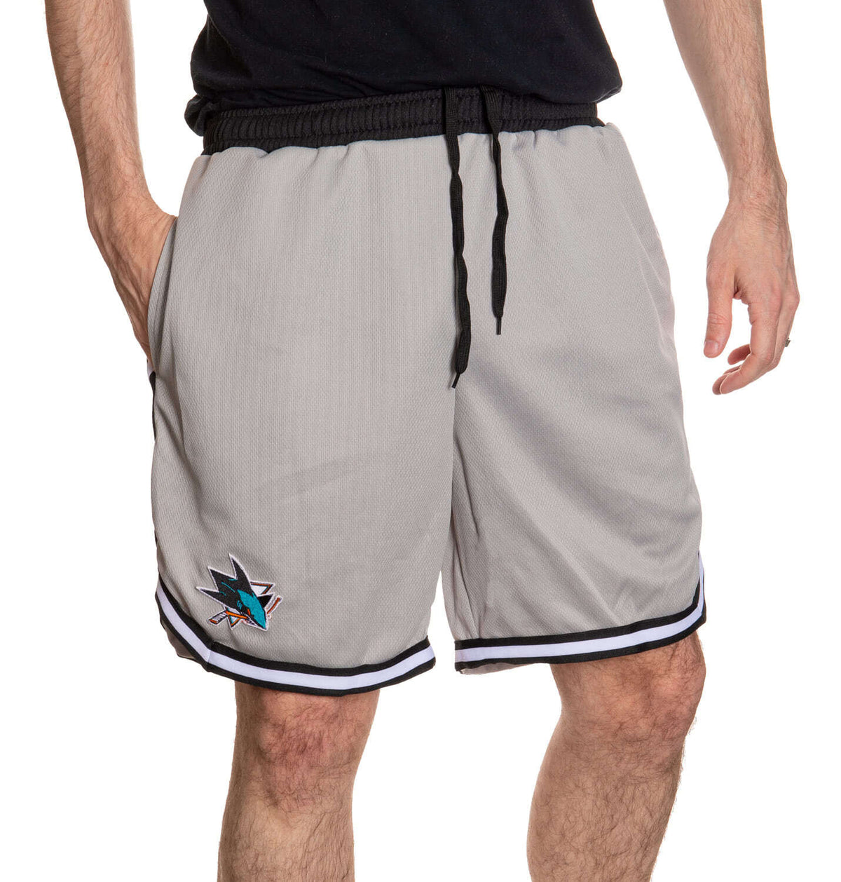 San Jose Sharks Men's 2 Tone Air Mesh Shorts Lined with Pockets