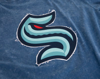Load image into Gallery viewer, Seattle Kraken Frayed Logo Close Up
