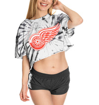 Load image into Gallery viewer, Detroit Red Wings Spiral Tie Dye Crop Top
