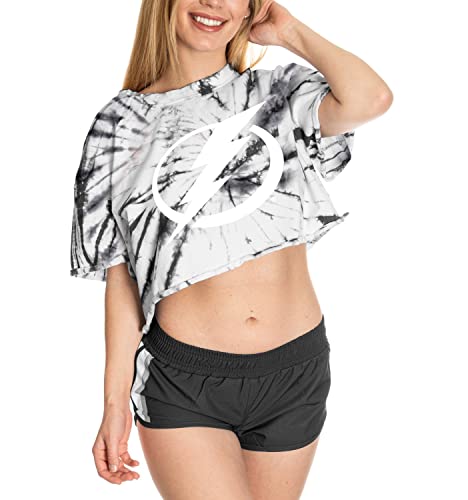 Tampa Bay Lightning Concepts Sport Women's Velodrome Tie-Dye Long Sleeve Top & Shorts Set