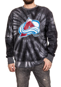 Load image into Gallery viewer, Colorado Avalanche Spiral Tie Dye Crewneck
