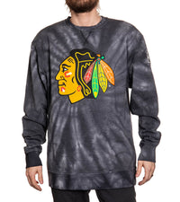 Load image into Gallery viewer, Chicago Blackhawks Spiral Tie Dye Crewneck
