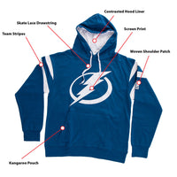 Load image into Gallery viewer, Tampa Bay Lightning Varsity Retro Style Hoodie
