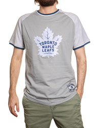 Load image into Gallery viewer, Toronto Maple Leafs Reverse French Terry Striped Men&#39;s T-Shirt
