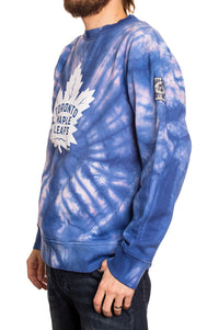 Load image into Gallery viewer, Toronto Maple Leafs Spiral Tie Dye Crewneck
