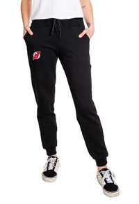 Load image into Gallery viewer, New Jersey Devils Ladies Cuffed Jogger Style Track Pants
