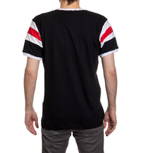 Load image into Gallery viewer, Carolina Hurricanes Shoulder Stripe Varsity Inset T-Shirt
