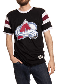 Load image into Gallery viewer, Colorado Avalanche Varsity T-Shirt Front View
