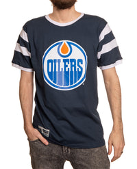 Load image into Gallery viewer, Edmonton Oilers Varsity T-Shirt Front View
