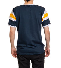 Load image into Gallery viewer, St. Louis Blues Shoulder Stripe Varsity Inset T-Shirt
