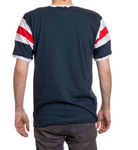 Load image into Gallery viewer, Washington Capitals Shoulder Stripe Varsity Inset T-Shirt
