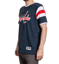 Load image into Gallery viewer, Washington Capitals Shoulder Stripe Varsity Inset T-Shirt
